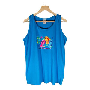 Millennium Sport Womens Tank Top L Large‎ Blue Multicolor Puerto Rico Casual